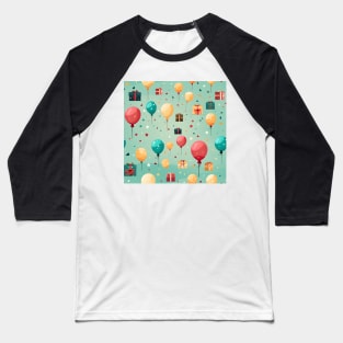 Happy Birthday Party Celebration Pattern 9 Baseball T-Shirt